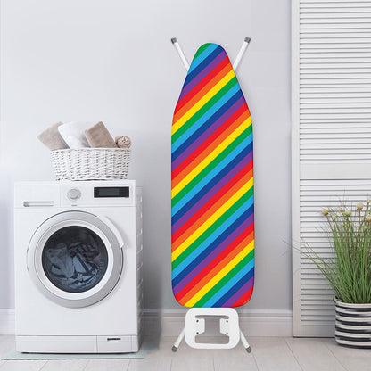 Rainbow Diagonal Striped Pattern Print Ironing Board Cover