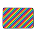 Rainbow Diagonal Striped Pattern Print Kitchen Mat