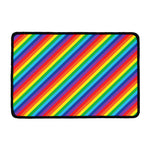 Rainbow Diagonal Striped Pattern Print Kitchen Mat