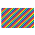 Rainbow Diagonal Striped Pattern Print Polyester Doormat