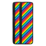 Rainbow Diagonal Striped Pattern Print Refrigerator Handle Covers