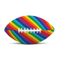 Rainbow Diagonal Striped Pattern Print Rugby Ball