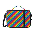 Rainbow Diagonal Striped Pattern Print Shoulder Strap Bible Bag