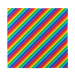 Rainbow Diagonal Striped Pattern Print Silk Bandana
