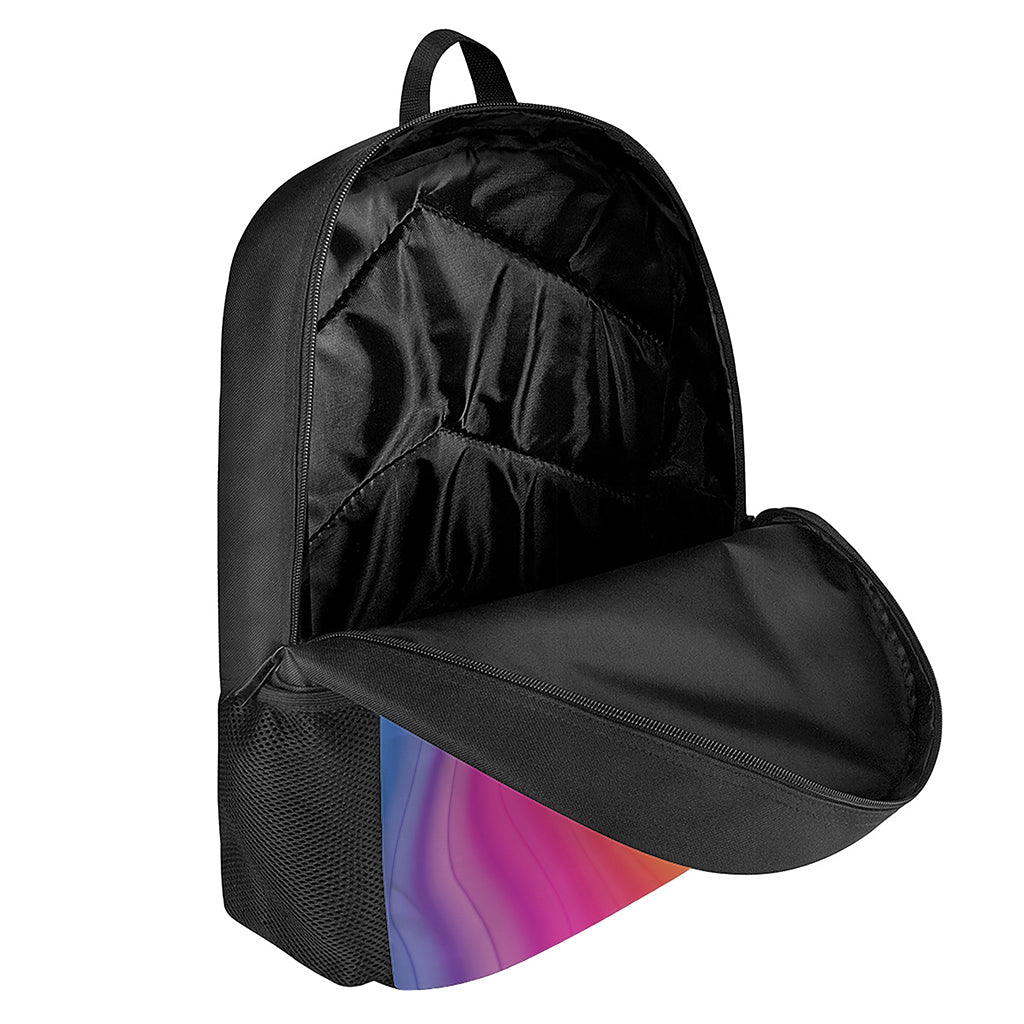 Rainbow Flow Print 17 Inch Backpack