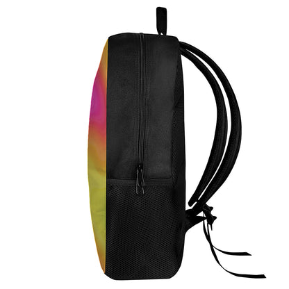 Rainbow Flow Print 17 Inch Backpack