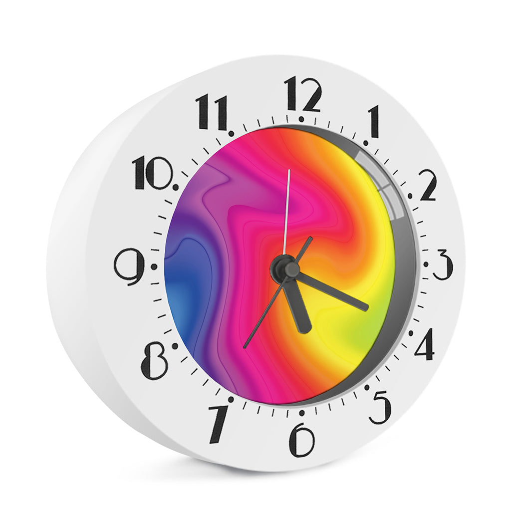 Rainbow Flow Print Alarm Clock