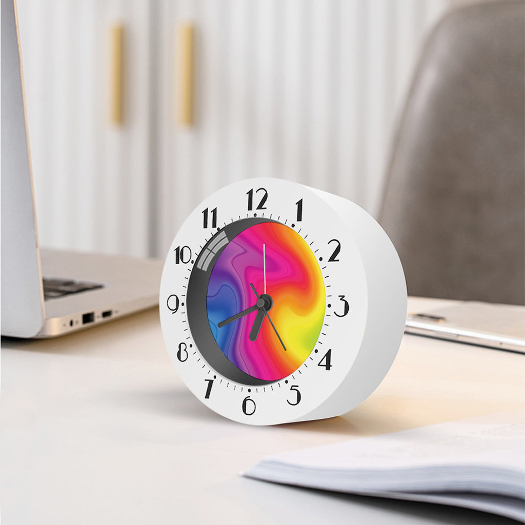Rainbow Flow Print Alarm Clock