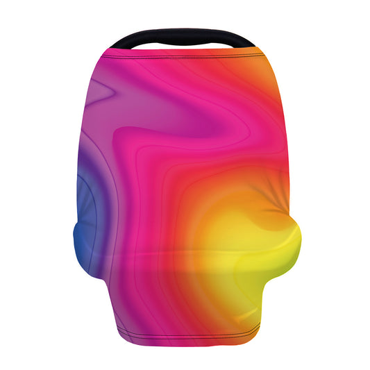 Rainbow Flow Print Baby Seat Cover