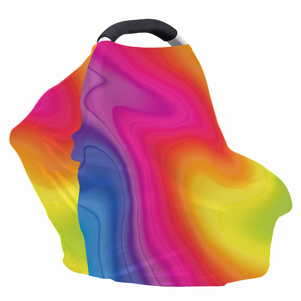 Rainbow Flow Print Baby Seat Cover