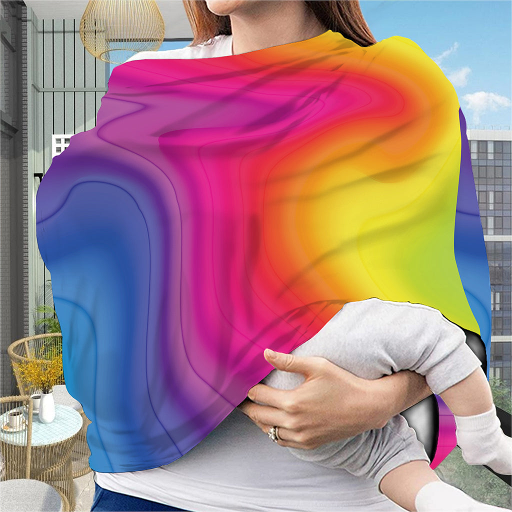 Rainbow Flow Print Baby Seat Cover
