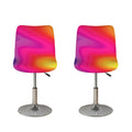 Rainbow Flow Print Bar Stool Covers