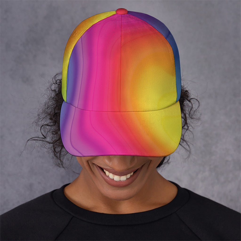 Rainbow Flow Print Baseball Cap