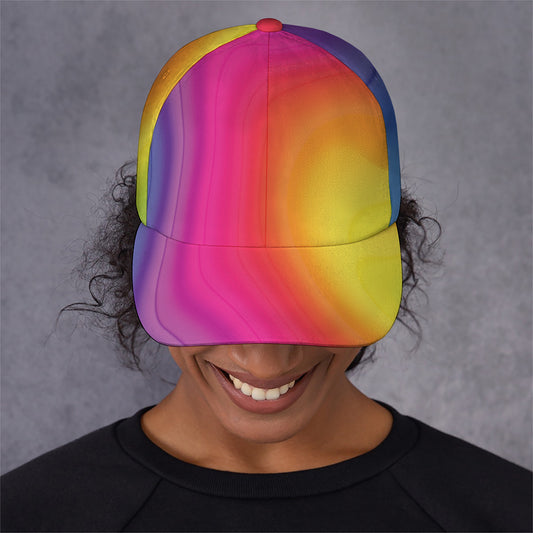 Rainbow Flow Print Baseball Cap