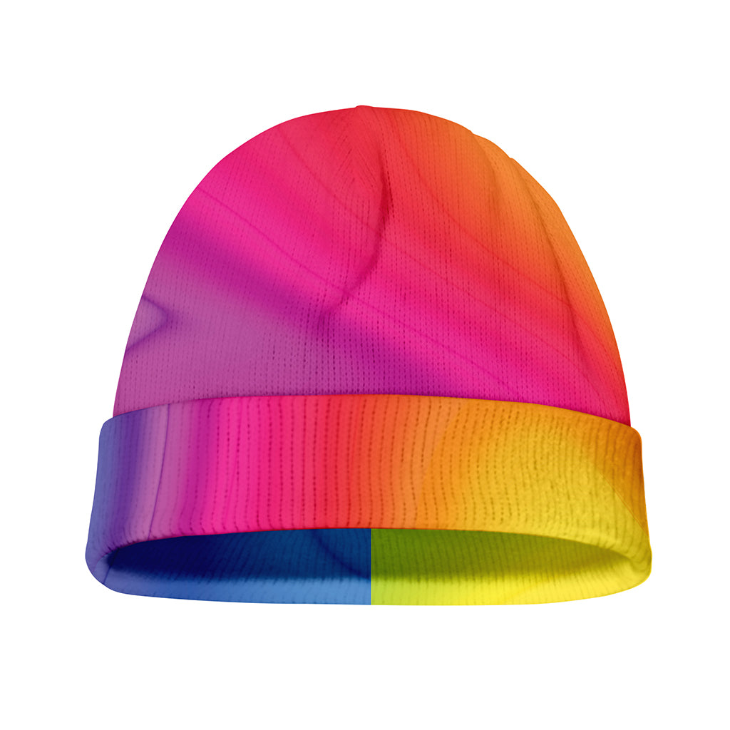 Rainbow Flow Print Beanie
