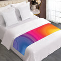 Rainbow Flow Print Bed Runner