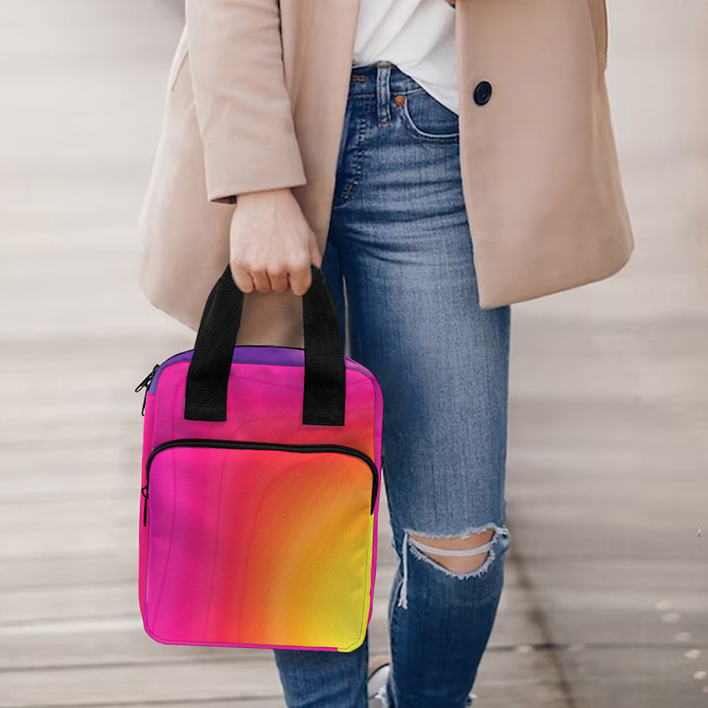 Rainbow Flow Print Bible Tote Bag
