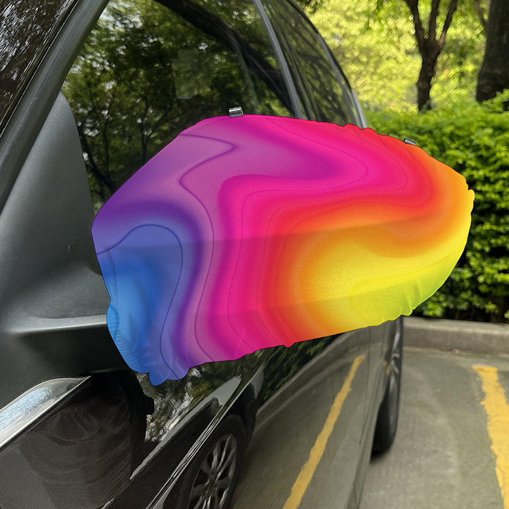 Rainbow Flow Print Car Side Mirror Covers