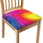 Rainbow Flow Print Chair Cushion Cover