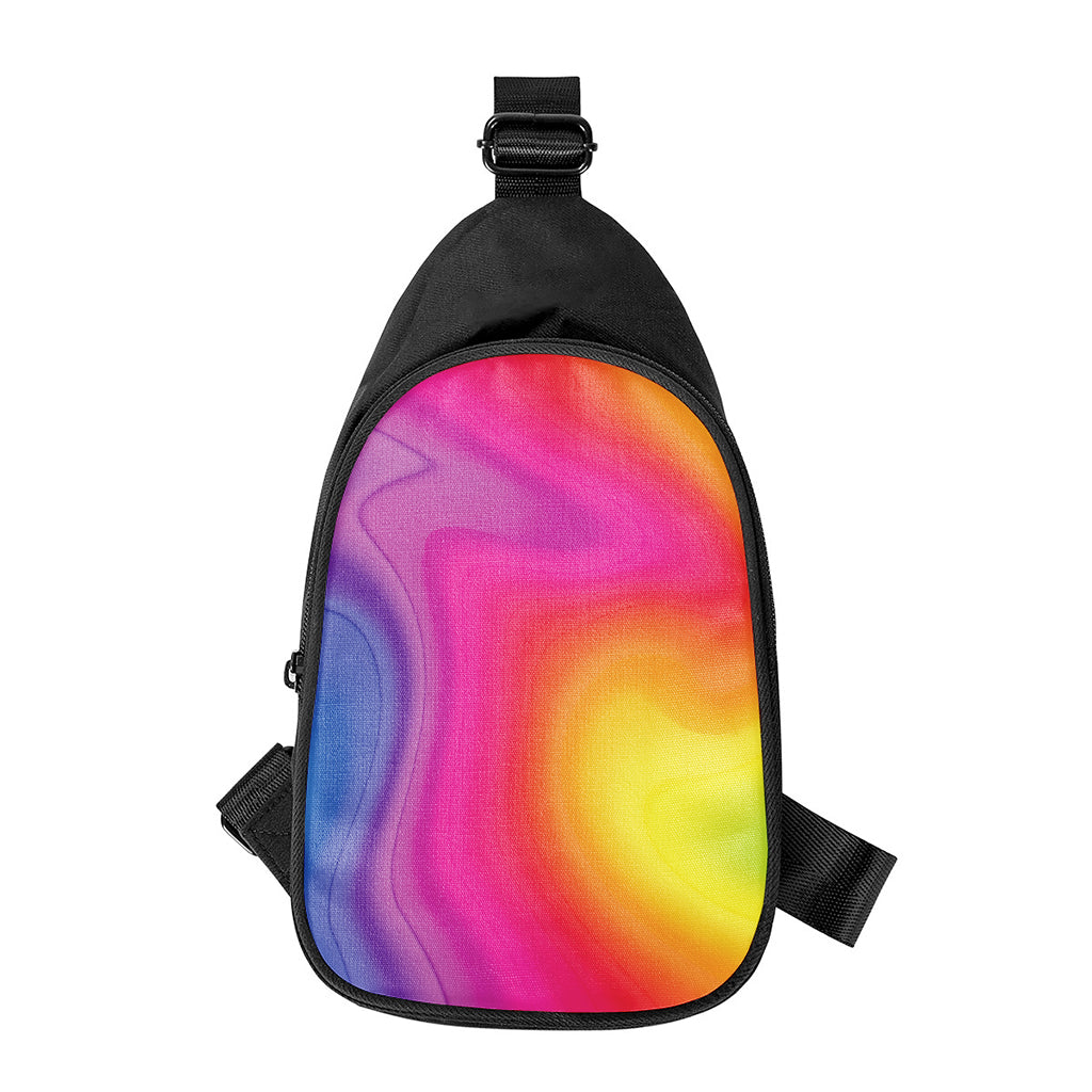 Rainbow Flow Print Chest Bag
