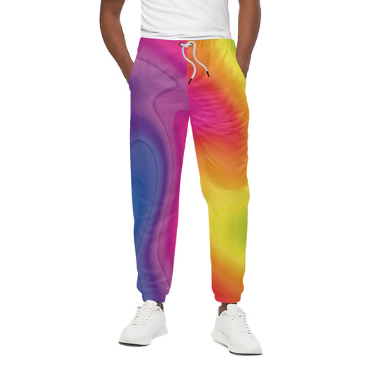 Rainbow Flow Print Cotton Pants