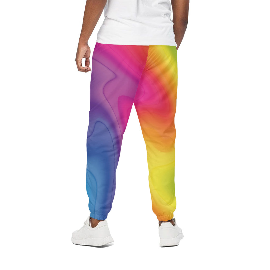 Rainbow Flow Print Cotton Pants