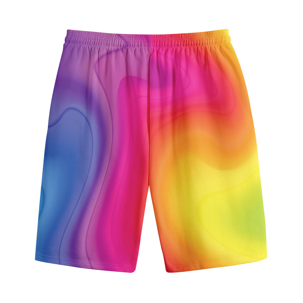 Rainbow Flow Print Cotton Shorts
