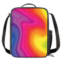 Rainbow Flow Print Crossbody Lunch Bag