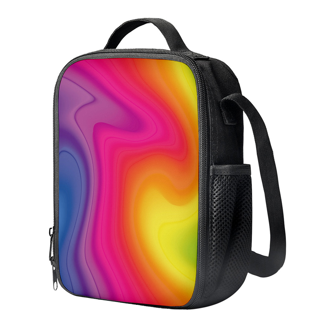 Rainbow Flow Print Crossbody Lunch Bag