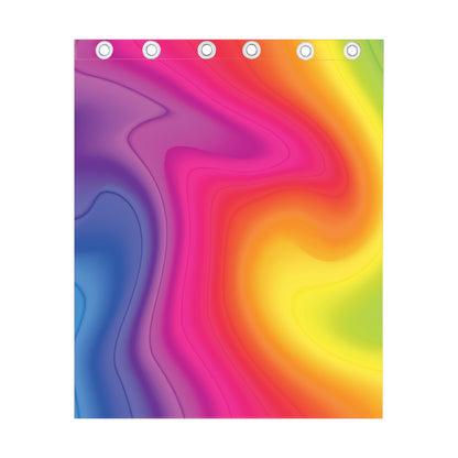 Rainbow Flow Print Curtain