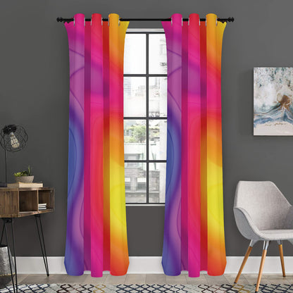 Rainbow Flow Print Curtain