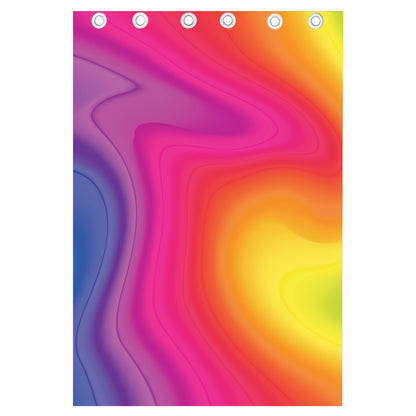 Rainbow Flow Print Curtain