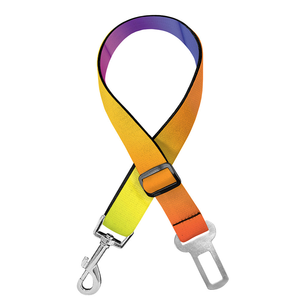 Rainbow Flow Print Dog Seat Belt