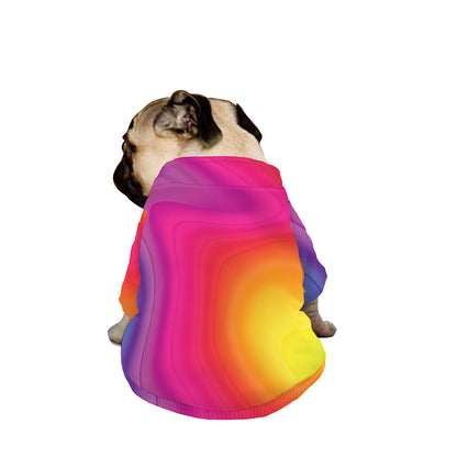 Rainbow Flow Print Dog Zip Up Jacket