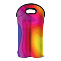 Rainbow Flow Print Double Neoprene Wine Tote