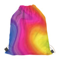 Rainbow Flow Print Drawstring Bag