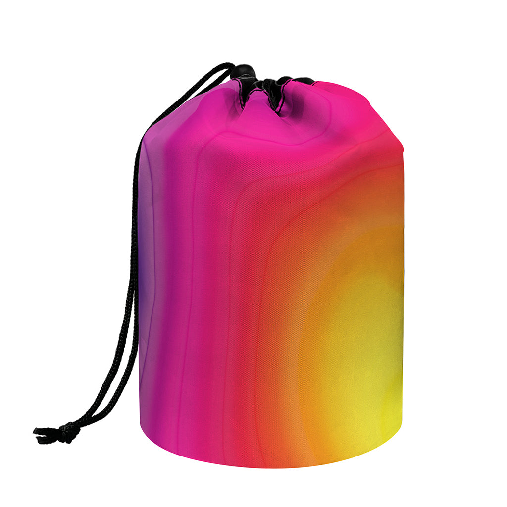 Rainbow Flow Print Drawstring Makeup Bag