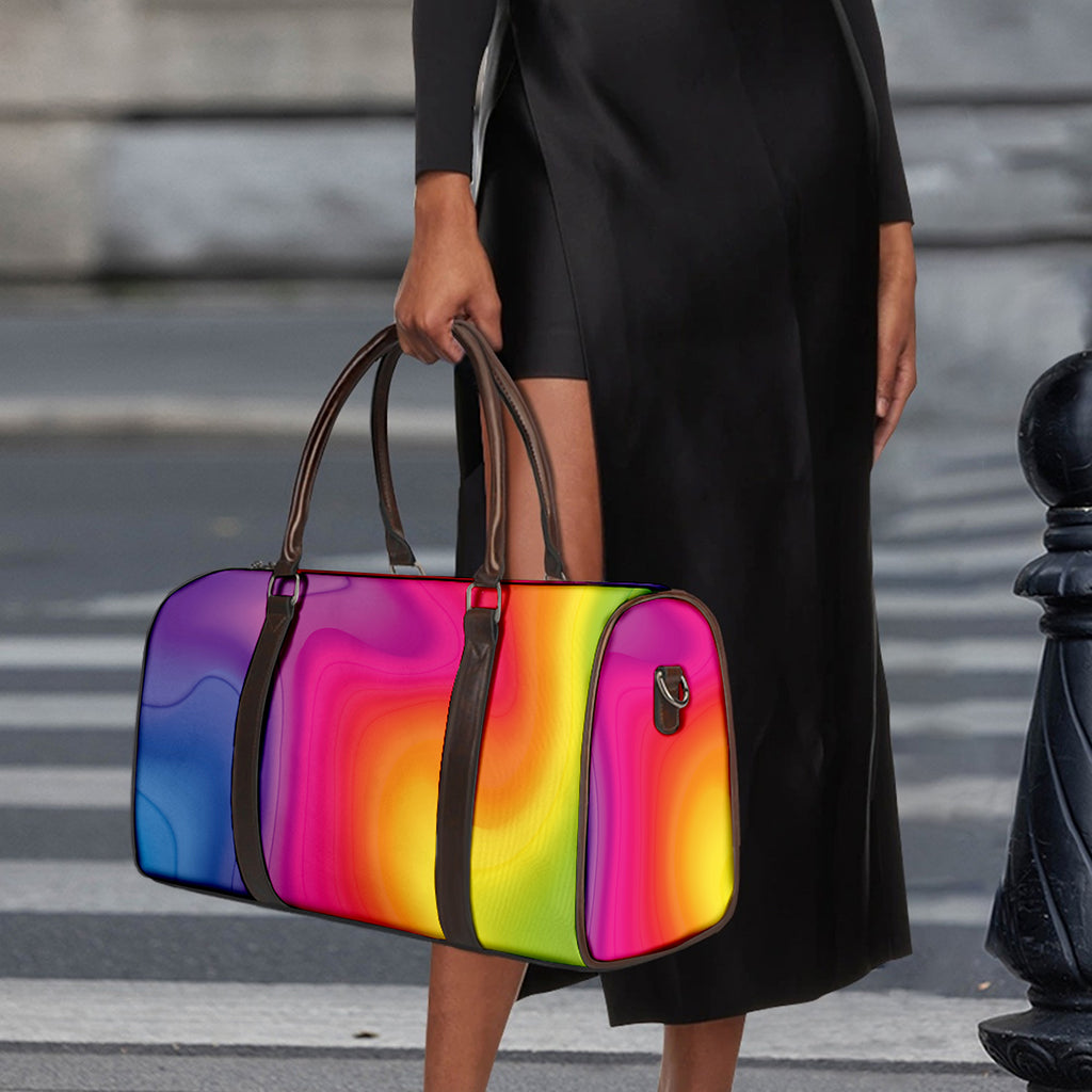 Rainbow Flow Print Duffle Bag