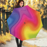 Rainbow Flow Print Foldable Umbrella