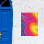 Rainbow Flow Print Garden Flag
