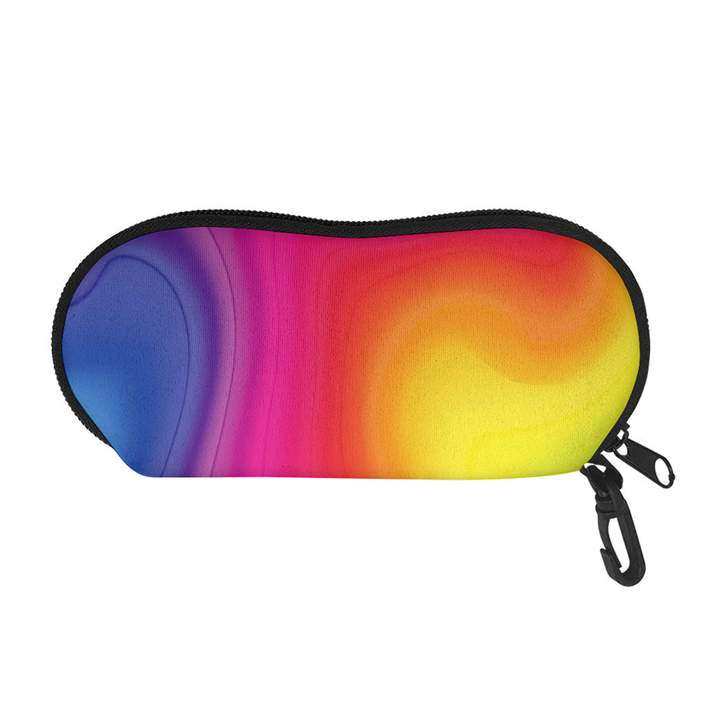 Rainbow Flow Print Glasses Case