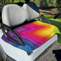 Rainbow Flow Print Golf Cart Seat Cover