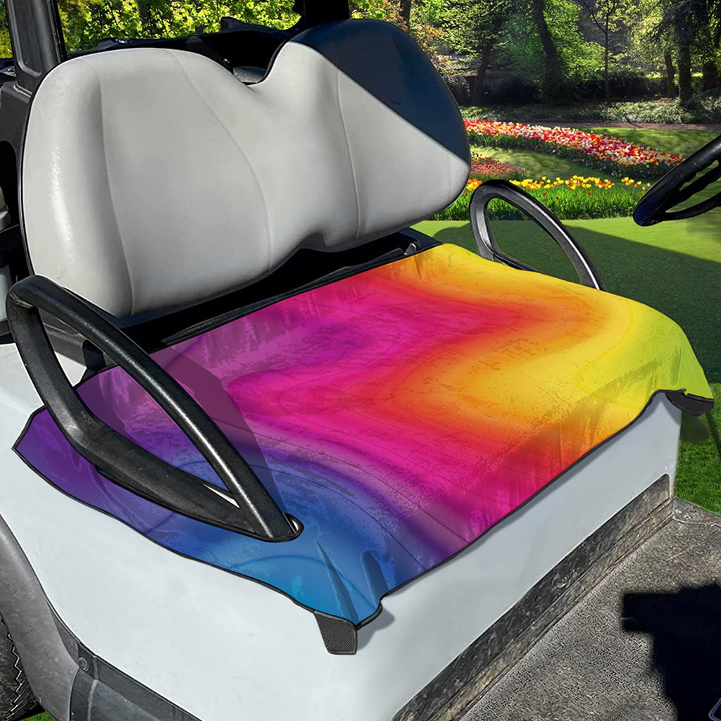 Rainbow Flow Print Golf Cart Seat Cover