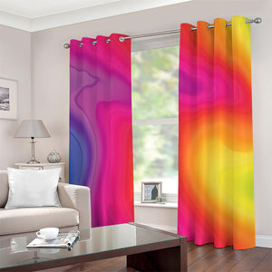 Rainbow Flow Print Grommet Curtains