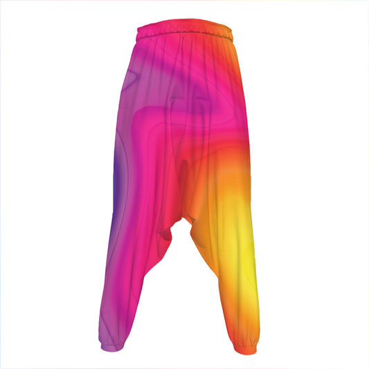 Rainbow Flow Print Hammer Pants