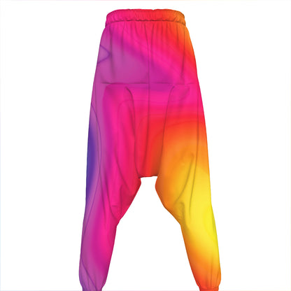 Rainbow Flow Print Hammer Pants