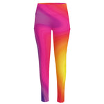 Rainbow Flow Print High-Waisted Pocket Leggings