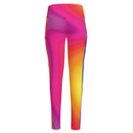Rainbow Flow Print High-Waisted Pocket Leggings