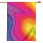 Rainbow Flow Print House Flag