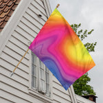 Rainbow Flow Print House Flag